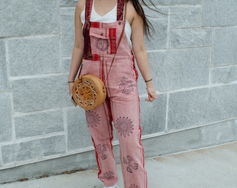 Handmade Cotton Nepal Overalls Straight Leg