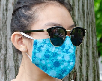 Tie Dye Handmade Cotton Face Mask with filter | Unisex | Reusable Washable Face Mask | Breathable| Double layer | One Size - 100% Cotton