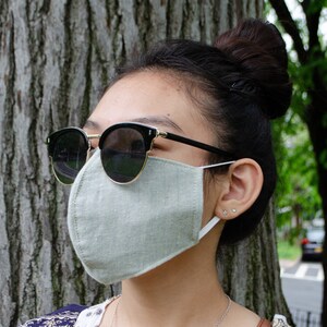 Handmade Hemp Face Mask with filter | Unisex | Reusable - Washable Face Mask | Breathable - Double layer | One Size - Hemp Material