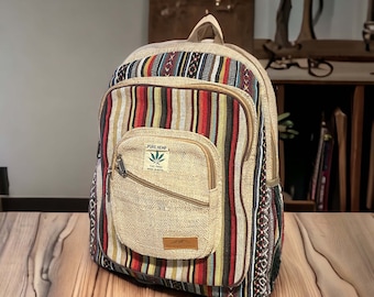 Large Double Pocket Hemp American Native Design Backpack - Etsy