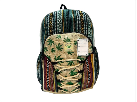 Handmade Large Hemp Backpack: Boho Travel Laptop Backpack - Etsy display picture 2