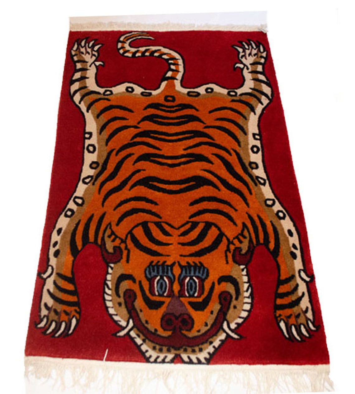 4x6 Handmade Nepal Tiger Rug Animal Print 100 Wool Etsy