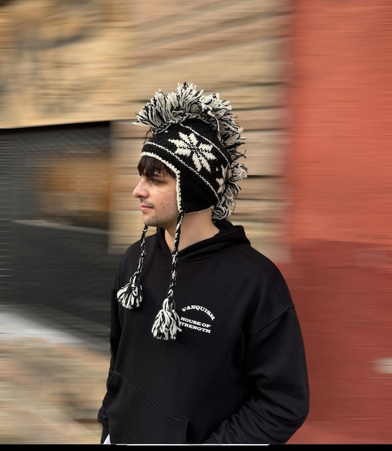 Adults One Size Unisex Mohawk Hat - Mohawk Hat | Handmade 100
