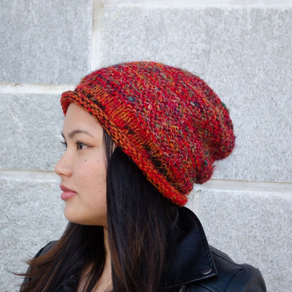 BEANIE HAT IN BLACK WOOL 433460