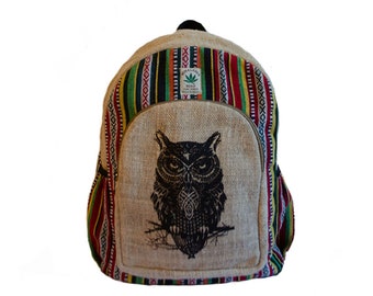 Rising Intl•Himalayan Hempz small backpack with owl design. ? hemp ? Nepalese​ Himalayan Hempz | Bags | Rising Intlhimalayan Hempz Small  main image 2