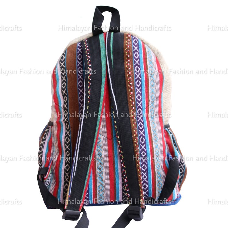 Large Elephant Hemp American Native Design Backpack