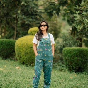 Handmade Cotton Low Crotch Nepal Overalls Tie Dye Boho Hippie