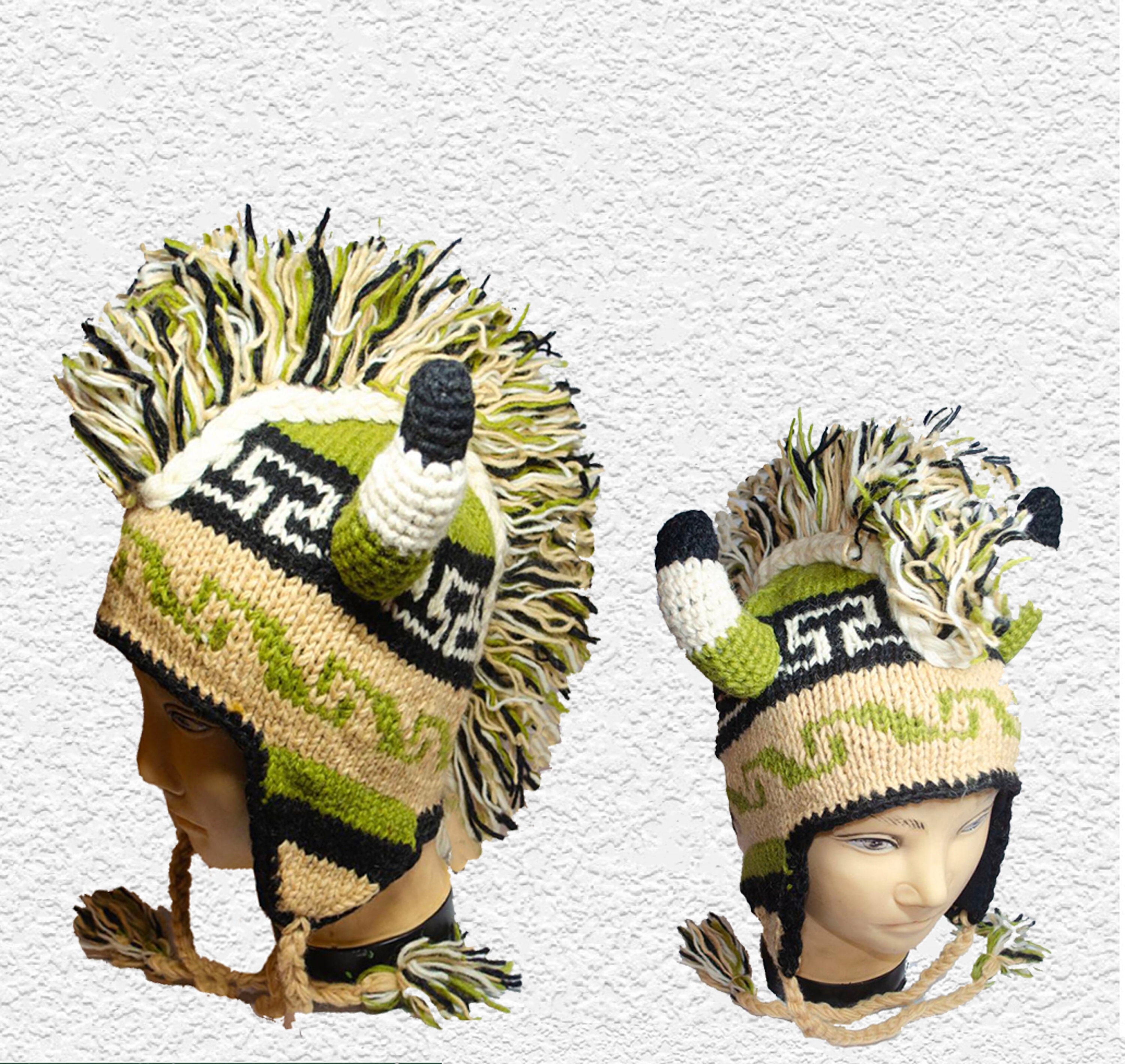 Handmade Horn Mohawk Hat One Size Bull Horn Mohawk Hat Etsy