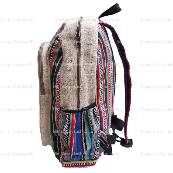 Large Hamsa Hemp American Native Design Backpack - Etsy Canada display picture 1