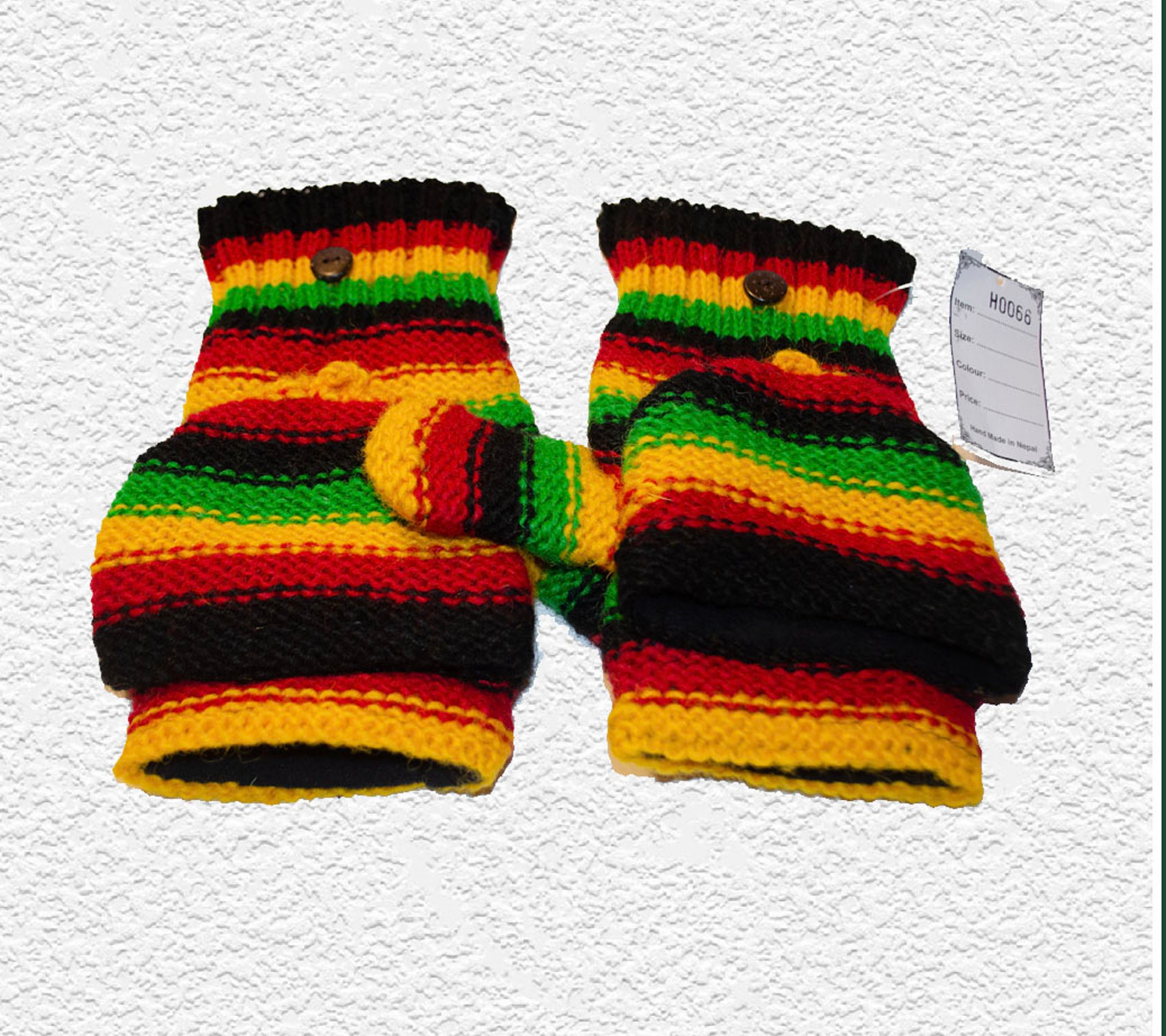 Handmade Wool Mitten Gloves One Size Adult Mitten Gloves With