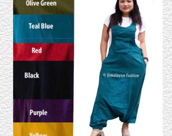 Handmade Boho Overalls Cotton Nepal Jumpsuit - Harem Pants - Romper Jumper Jumpsuit Overalls 100 Percent Cotton - Boho Hippie Overall Design