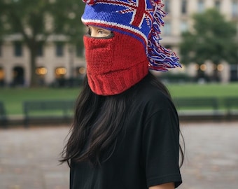 UK Union Jack Handmade Ski Mask Mohawk Hat - Etsy