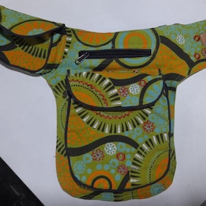 Handmade Cotton Fanny Pack Money Belt | Travel Bag | Large Size - Multi Pockets and Multicolors | Limited Edition Colors