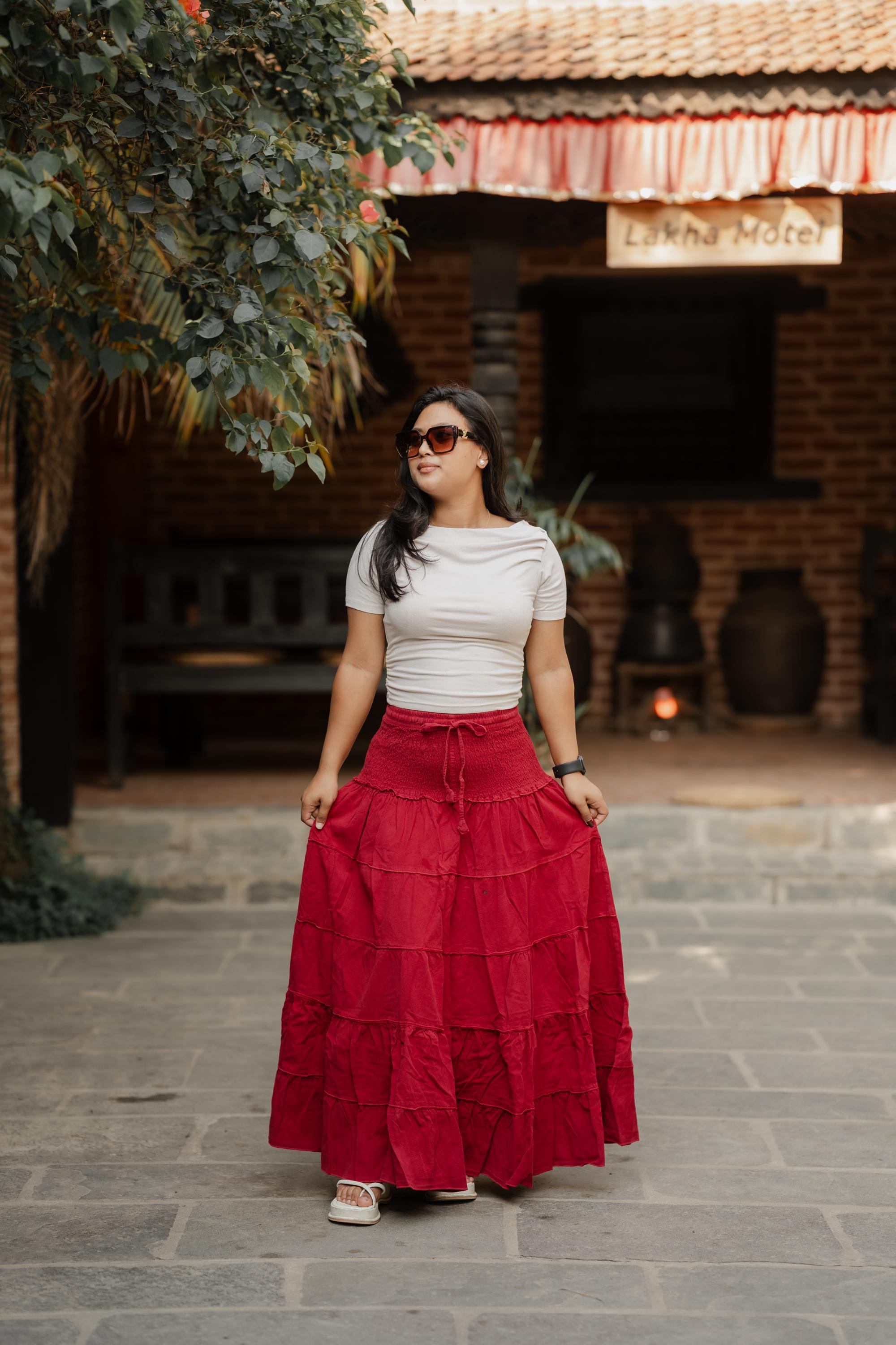 Cotton Maxi Skirt Drawstring - Etsy