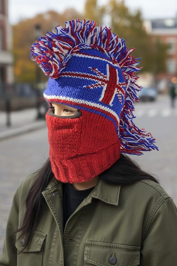 UK Union Jack Handmade Ski Mask Mohawk Hat - Etsy