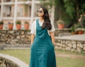 bib overall dress for ladies Handmade With Pocket - 100% Cotton Nepal | Multicolor Jumper | Overall Dress Skirt | Women's - Handmade Dress | Dungaree hot-pink