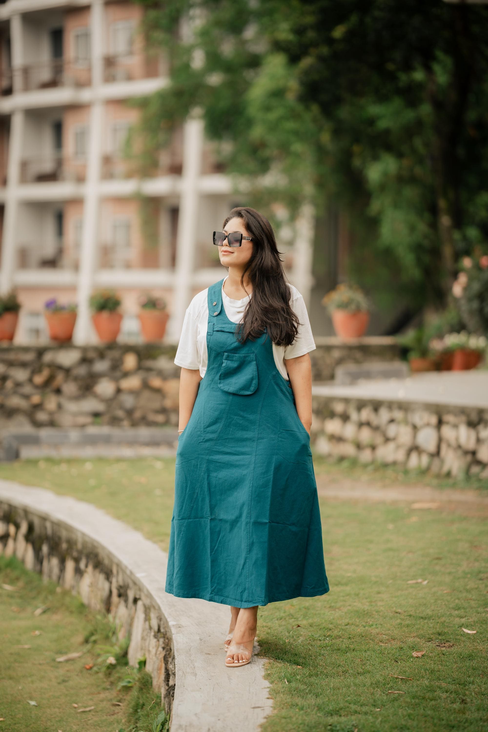 cotton on formal dresses Smxrfitk Women Casual Dress 2024 Fall Basic Linen Solid Comfy High Waist Pleated Half Sleeve A Line Dresses at Amazon Women's Clothing store thick self fully beaded Cotton Mini Dress with Color:Taro