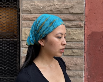 Nuevo modelo 2026 de Spandex, diadema/banana hecha a mano con teñido anudado / Diadema hippie boho psicodélica para mujer, talla única - Hecha a mano en Tailandia