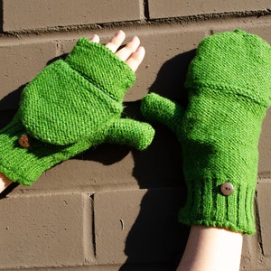 Guanti per guanti lavorati a maglia in lana fatti a mano con copertura - Guanti invernali caldi - Variazione multicolore / Taglia unica elasticizzata /Guanti Rasta Multicolori