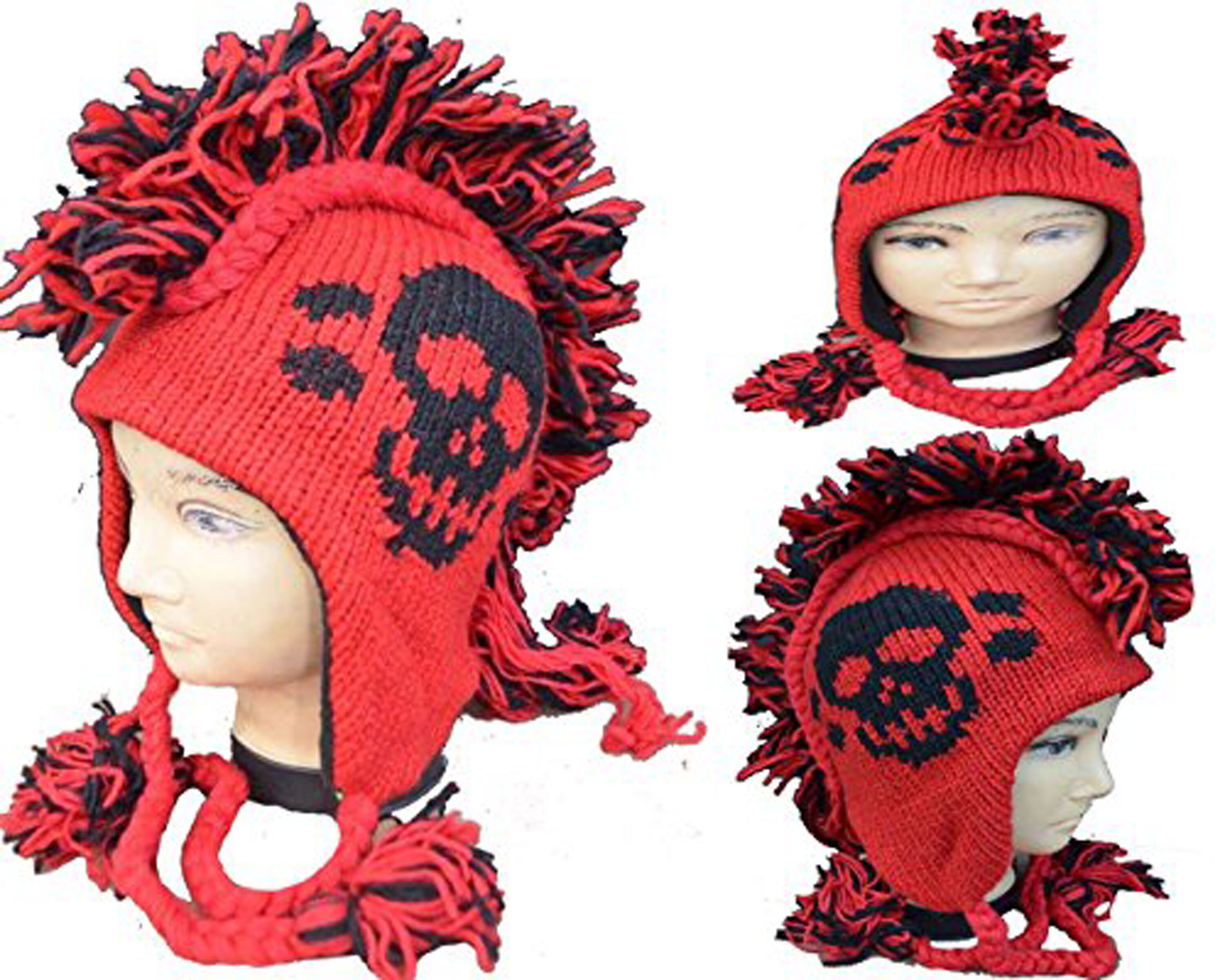 Adults One Size Unisex Mohawk Hat - Mohawk Hat | Handmade 100