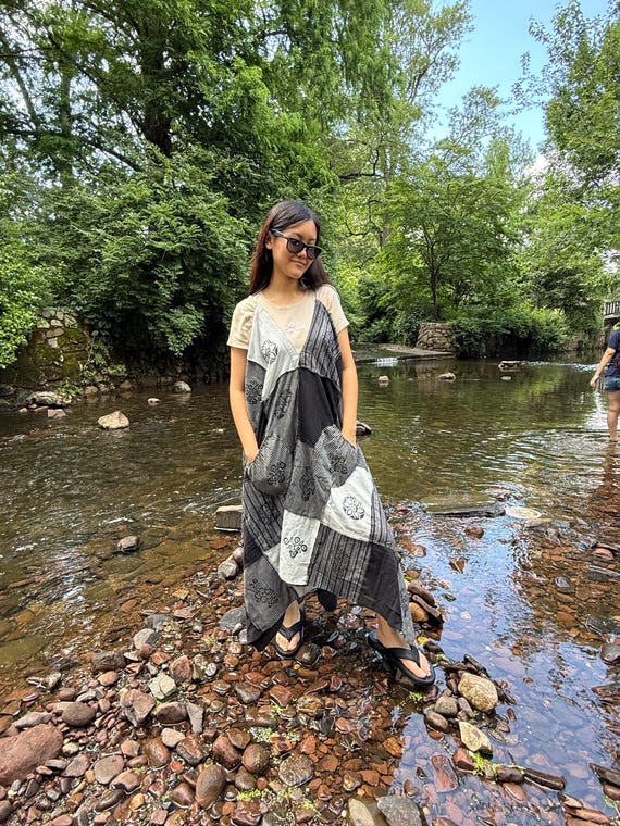Cotton Patchwork Jumper Dress: Handmade Boho Summer Dress
