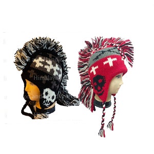 Bone Skull Mohawk Hat