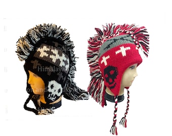 Bone Skull Mohawk Hat