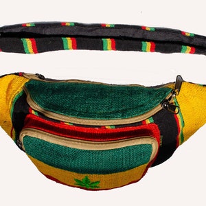 Hemp Tie Dye Fanny Pack | Nepal Handmade Hemp Fanny - Boho Hippie Multi Color -fanny pack rasta Pack Active