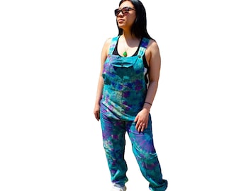 Handmade Cotton Low Crotch Nepal Overalls Tie Dye Boho Hippie