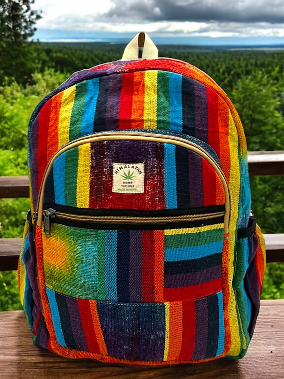 Core Hemp Unisex Backpack - Handmade Organic Hemp Bag For School, Travel & Festivals - View #3