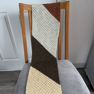 Écharpe au point de graine, motif crocheté C2C, châle, afghan, fil DK 1 pelote