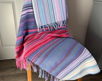 Temperature Blanket Crochet Pattern Stripe,  Large afghan, baby blanket, DK yarn