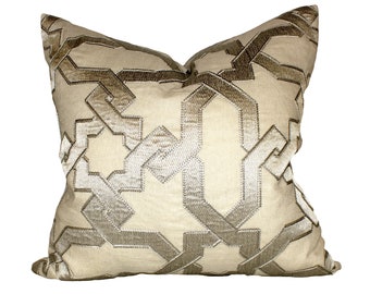 Schumacher Cordoba Embroidery Pillow Cover