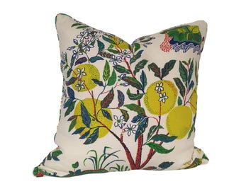 Schumacher Citrus Garden Pillow Cover