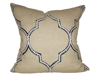Schumacher Algiers Embroidery Pillow Cover