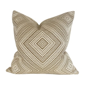 Schumacher Tortola Pillow Cover in Driftwood