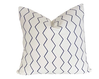 Sunbrella Thin Chevron Stripe Pillow Cover