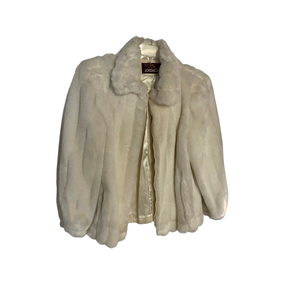 jordache white fur coat