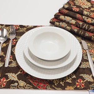 Türkische Braune Tischsets, Tischsets 12x18, Tischdekoration, Tischdekoration, Tischwäsche, Tischset, Esszimmertischsets