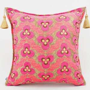 Fabric Pillow 18x18, Fabric Pillow,Pink Tiger Eyes Pattern Fabric Pillow, Turkish Pillow,Velvet  Pillow,Turkish Pillow, Decorative pillow