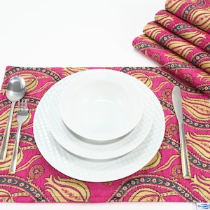 Türkisch Rosa Platzsets 12x18, Tischset, Tischdekoration, Tischwäsche, Tischset, Esszimmer Tischset