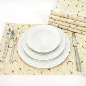 Türkisch Beige Tischsets, Tischsets 12x18, Tischdekoration, Tischdekoration, Tischwäsche, Tischset, Esszimmer Tischset