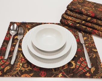 Place Mats, Place Mats 12x18, Table Mat, Turkish BROWN Place Mats, Table Decoration, Table Linens, Table Decor, Dining Placemats
