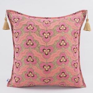 Stoffkissen 60x60 cm,Stoffkissen,PALE PINK Tigerauge Muster Stoffkissen,Türkisches Kissen,Boho Kissen,Akzentkissen,Dekoratives Kissen