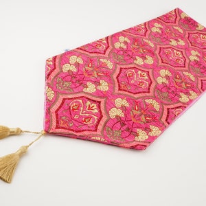 Tischläufer,Mazenda Rosa Nelke Muster Stoff Tischwäsche,Tischläufer,Türkischer Stoff, Tischwäsche,Esstisch Läufer,Türkischer Stoff