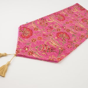 Tischläufer,Mazenda Rosa Kaukasus Nelke Muster Stoff Tischwäsche, Tischläufer,Türkischer Stoff, Tischwäsche, Esstischläufer