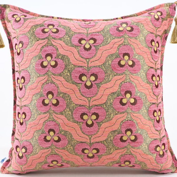 Fabric Pillow 18x18, Fabric Pillow,PALE Pink Tiger Eyes Pattern Fabric Pillow, Turkish Pillow,Turkish Pillow, Decorative pillow