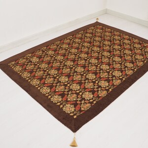 Türkischen Osmanischen Stil Braun Twin & Single Größe 6,6x4,6 Stoffdecken, Überwürfe, Türkische Tagesdecke, Samtstoff Sofabezug, Dekorativer Bezug
