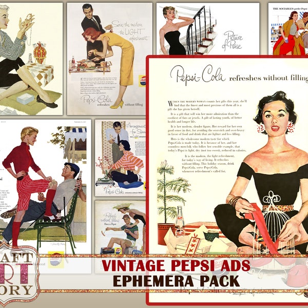 Vintage Images Magazine digital Ads papers,Advertising Art,Ephemera Pack