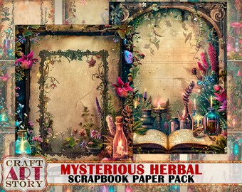 Vintage Gothic Illuminated Frame Journal Pages,border
